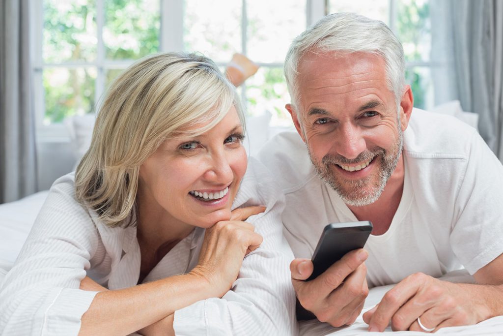 Happy couple with nice smiles